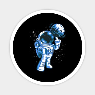 Moon Basketball Funny Planet Astronaut Space Magnet